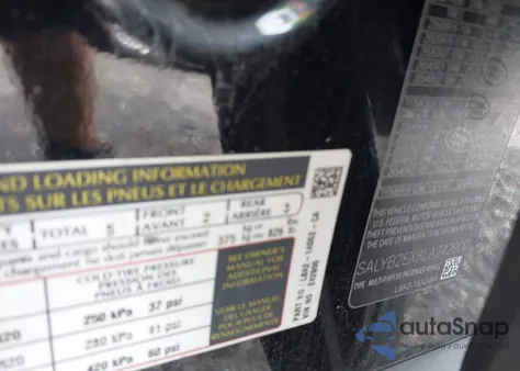 2020 Land Rover Range Rover Velar P250 S из США, поврежденный, VIN SALYB2EX8LA242900